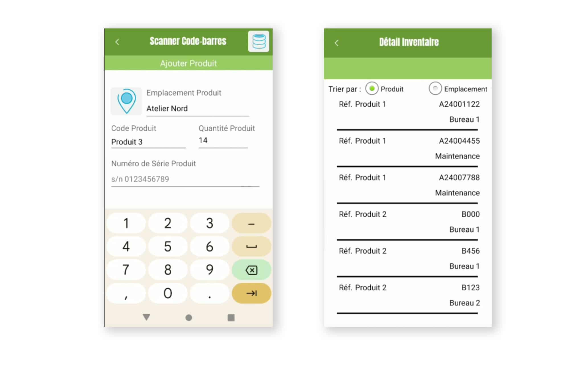 Solution d'inventaire pour terminaux mobiles