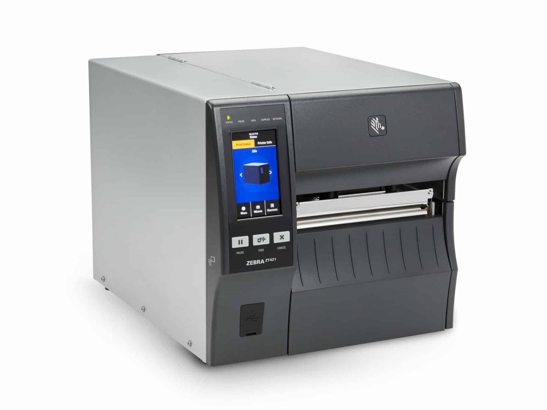 Imprimante Zebra ZT421 thermique directe pour étiquettes logistiques et industrielles grand format
